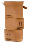 Stacked boxes with up arrows